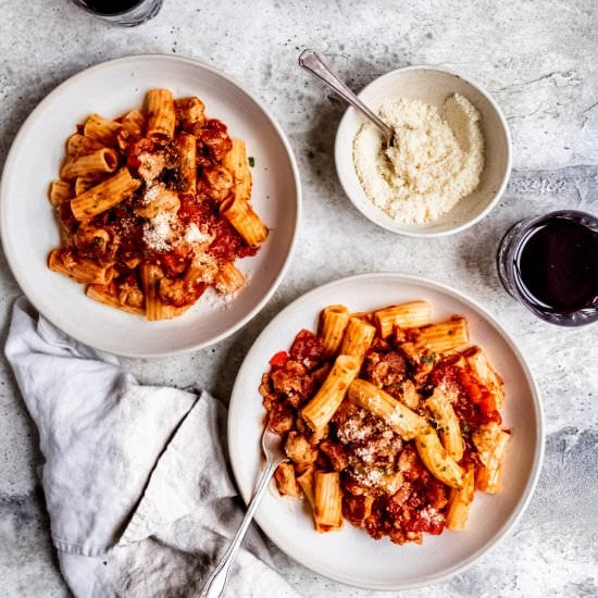 30 Minute Sausage and Pepper Pasta