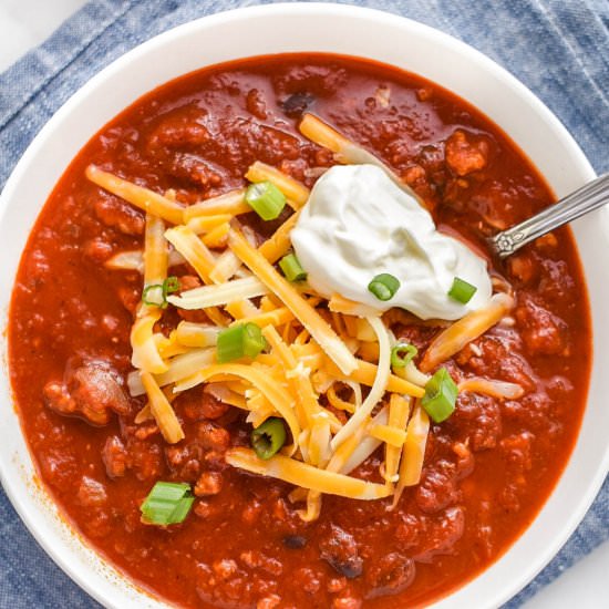 Slow Cooker Turkey Chili
