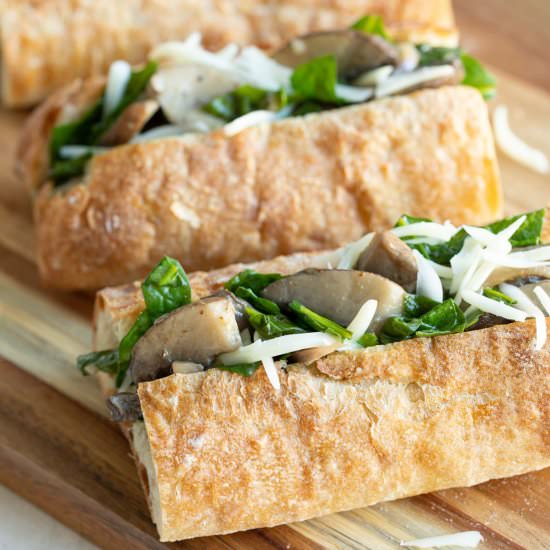 portobello mushroom spinach subs