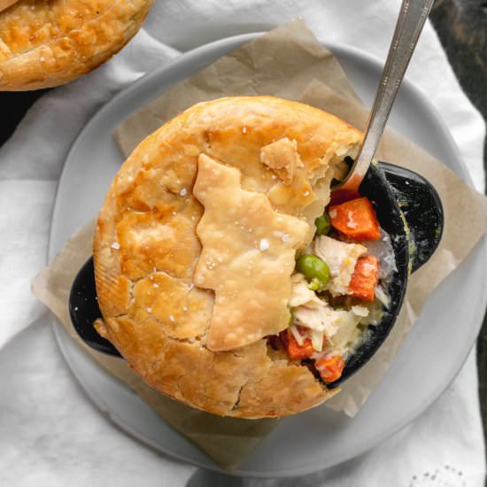 Mini Dutch Oven Chicken Pot Pies