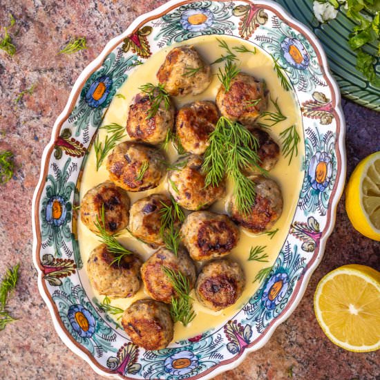 Greek Meatballs with Avgolemono