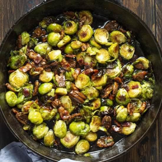 Maple bourbon Brussel sprouts