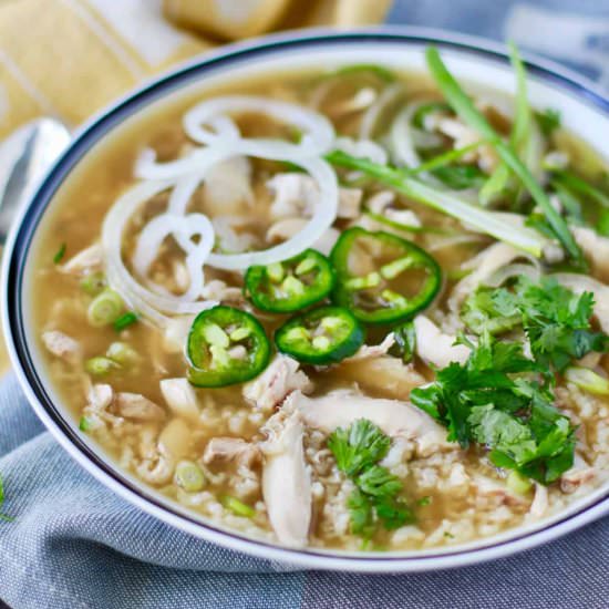 Viet-Style Chicken & Rice Soup