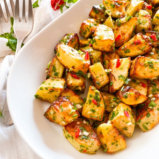 Roasted Potatoes with Chimichurri