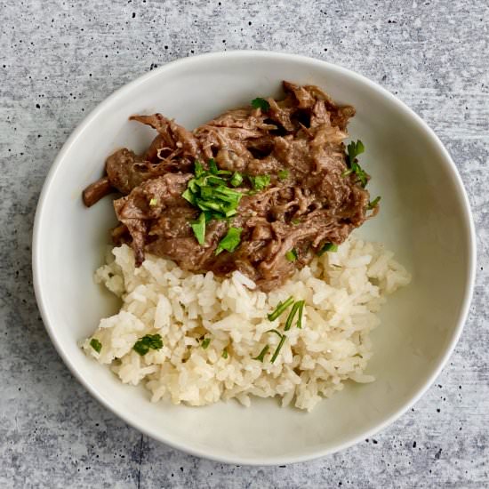 Red Wine Beef with Rice