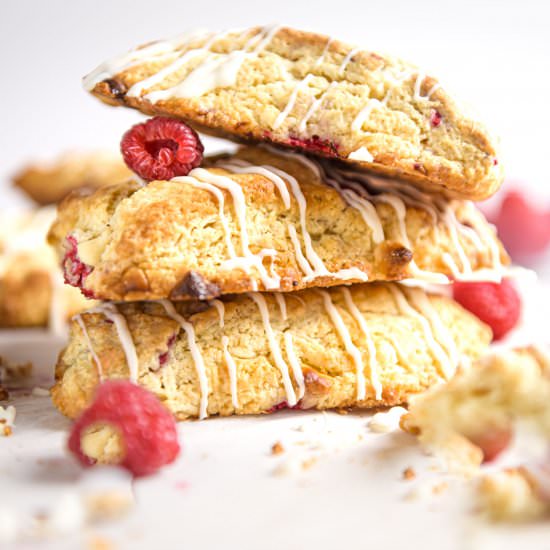 Raspberry White Chocolate Scones
