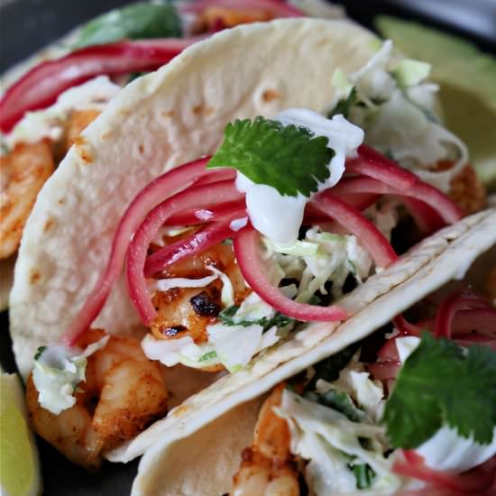 Easy Air Fryer Shrimp Tacos