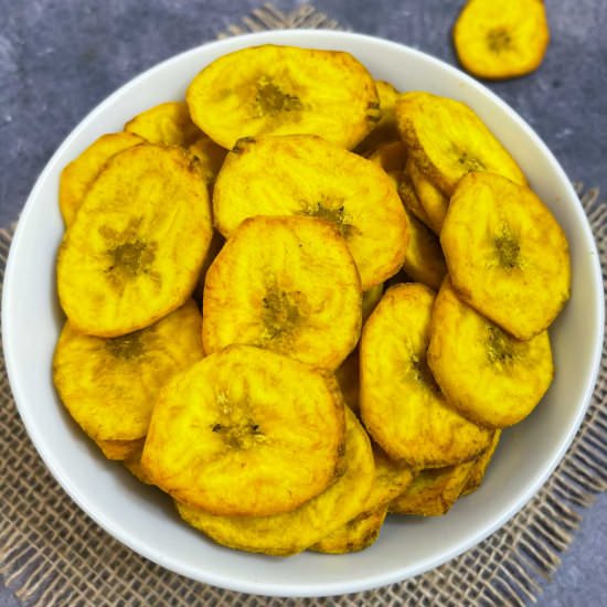 Air Fryer Banana Chips (Plantain)