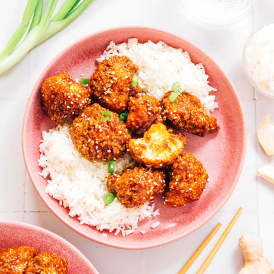 Sticky Garlic Cauliflower