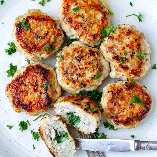 Stuffed Chicken Kiev Patties