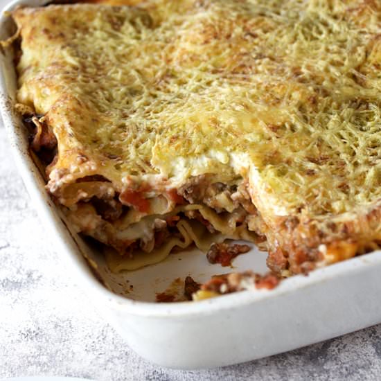 Pesto lasagna