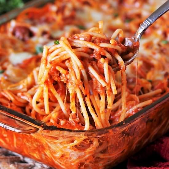 Nanna’s Baked Spaghetti