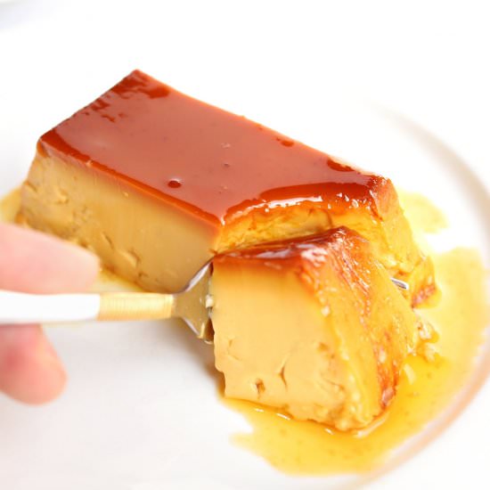 Pork Fat & Red Wine Flan