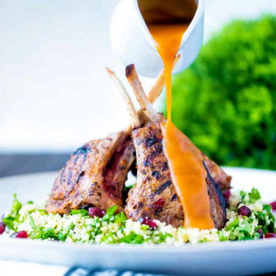 Harissa Lamb Chops with Spicy Sauce