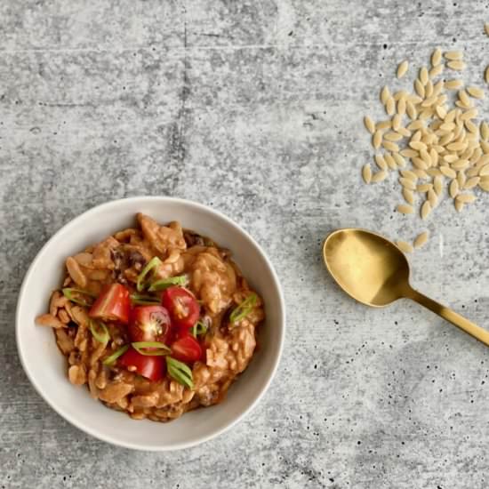 One Pot Mexican Orzo with Veggies