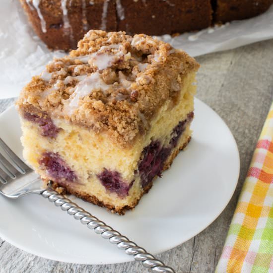 Glazed Berry Coffee Cake with Lemon