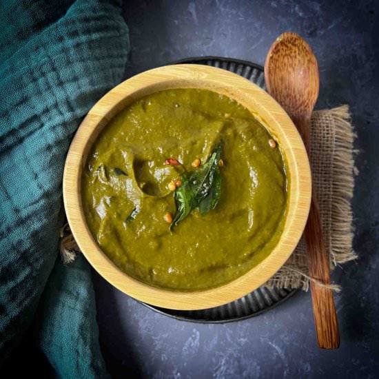 malabar spinach chutney