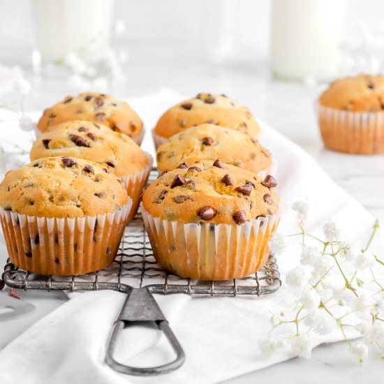 Bakery Style Chocolate Chip Muffins