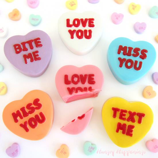 Conversation Heart Truffles