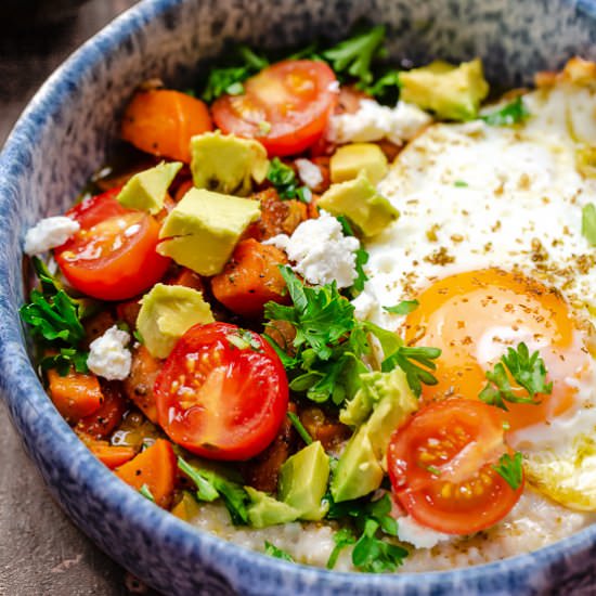 Mediterranean Savory Oatmeal Bowls!