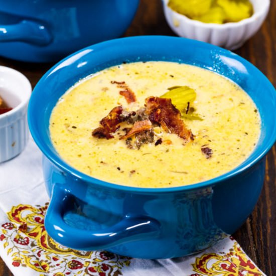Slow Cooker Bacon Cheeseburger Soup