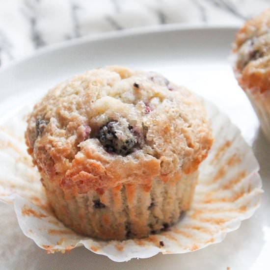The Best Blackberry Lime Muffins