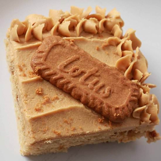 Vegan Biscoff Traybake Cake