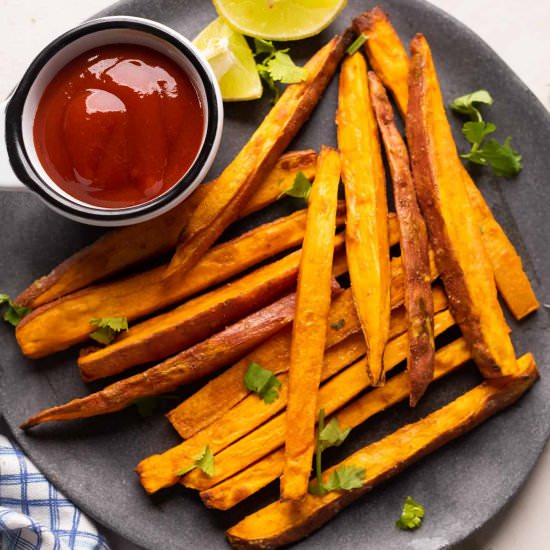 Crispy Air Fryer Sweet Potatoes