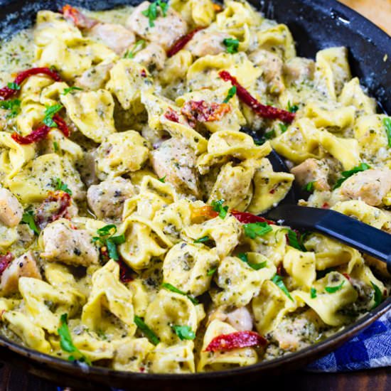 Creamy Pesto Chicken Tortellini