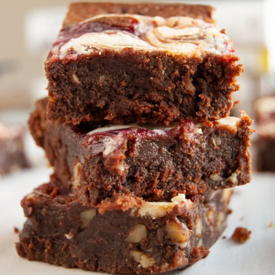 White Chocolate & Raspberry Brownie