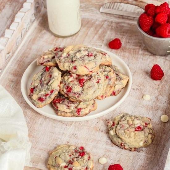 White Chocolate Raspberry Cookies