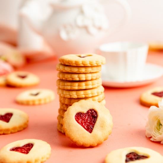Raspberry-Filled Butter Cookies