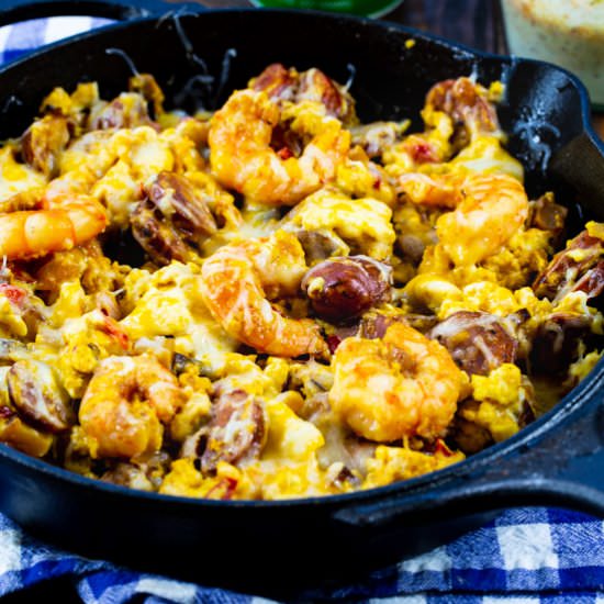 Cheesy Creole Breakfast Skillet