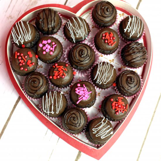 Mini Cupcakes~ Box of “chocolates”