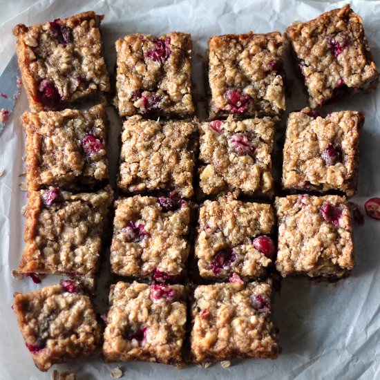 Banana Walnut and Cranberry Bars