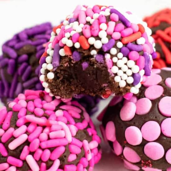 Easy No-Bake Brownie Truffles