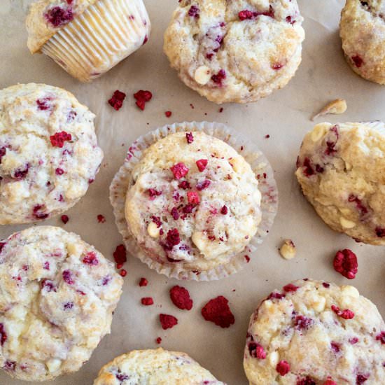 White Chocolate & Raspberry Muffins