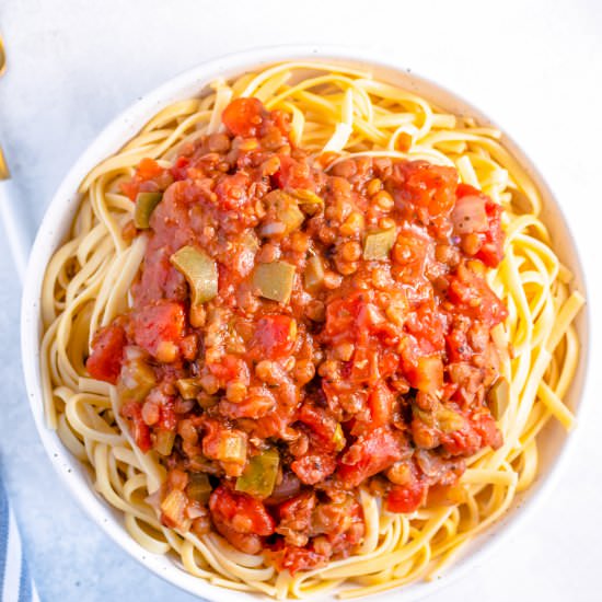 Instant Pot Lentil Bolognese