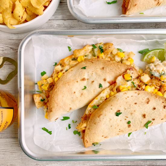 Baked Chicken Street Corn Tacos