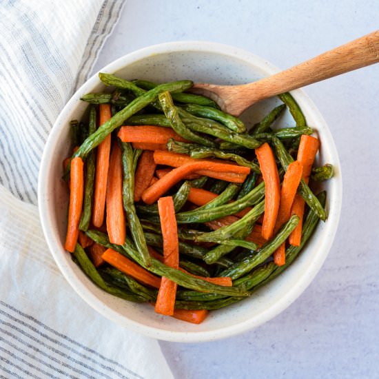Roasted Carrots and Green Beans