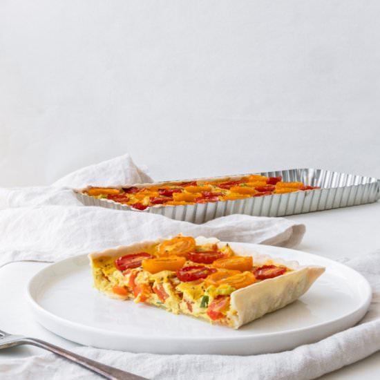 Easy Cherry Tomato Summer Quiche