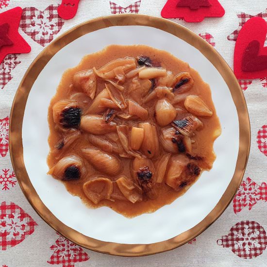 Onions in miso and butter sauce