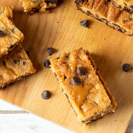 Chocolate Salted Caramel Blondies