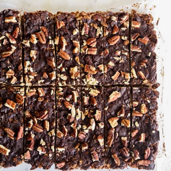Double Chocolate Pecan Granola Bars