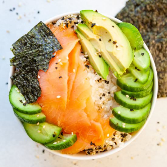 Salmon Sushi Rice Bowls
