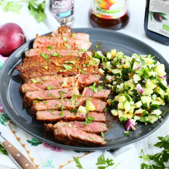 Cajun Ribeye Steak with Cucumber S