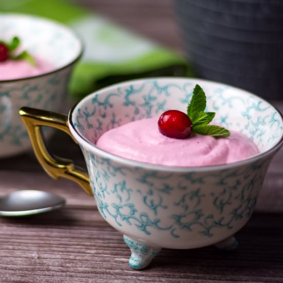 Refined Sugar-Free Cranberry Mousse
