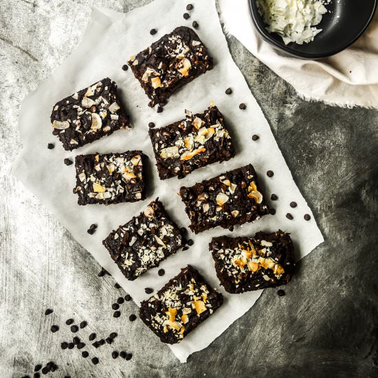 Chocolate Coconut Pumpkin Brownies
