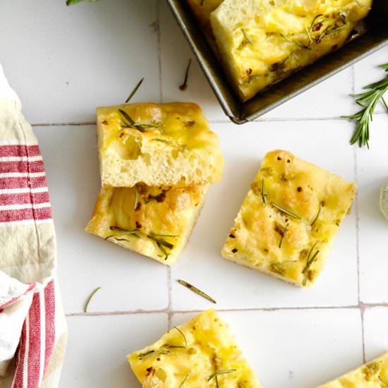 rosemary yuzu kosho focaccia