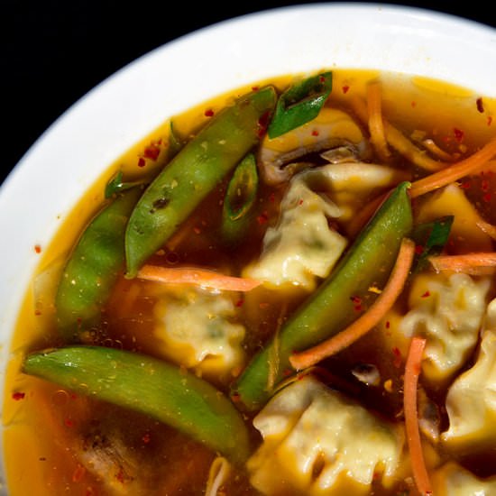 Chicken Cilantro Wonton Soup